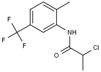 2-Chloro-N-[2-methyl-5-(trifluoromethyl)phenyl]propanamide,1506435-60-4,结构式