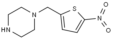 1-[(5-nitrothiophen-2-yl)methyl]piperazine Struktur