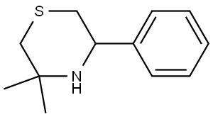 3,3-Dimethyl-5-phenylthiomorpholine Structure