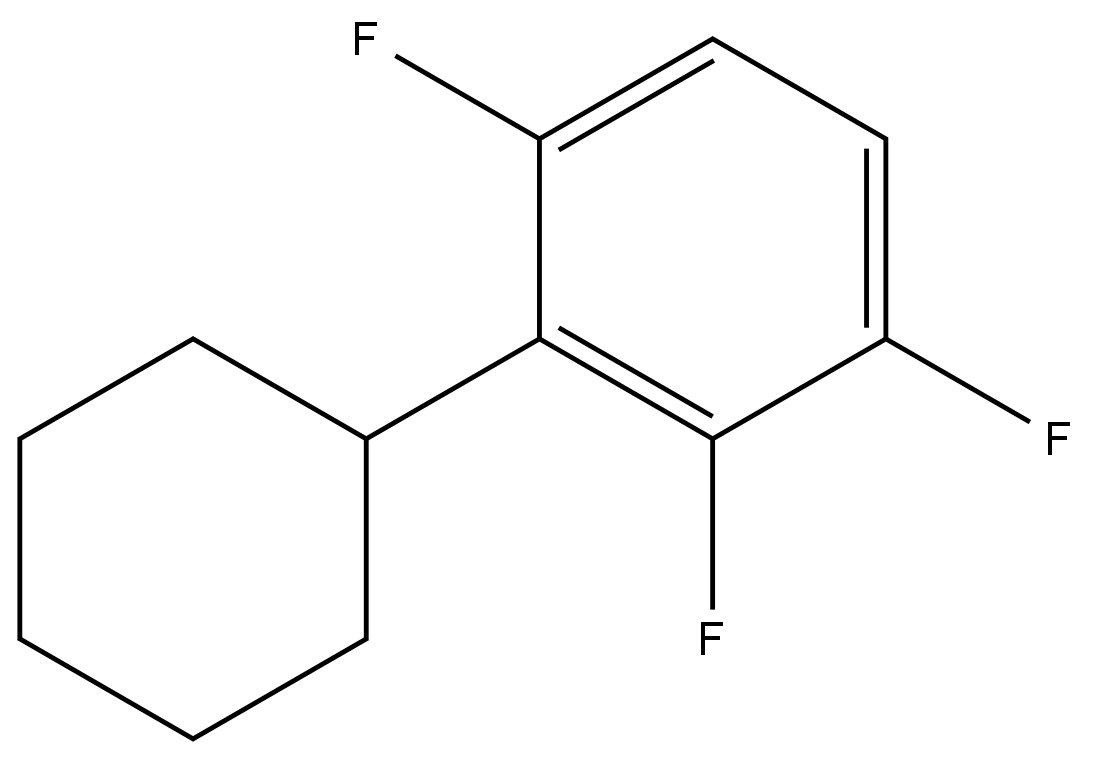 2-cyclohexyl-1,3,4-trifluorobenzene Structure
