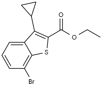 ethyl 7-bromo-3-cyclopropylbenzo[b]thiophene-2-carboxylate 结构式