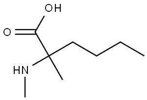 2-methyl-2-(methylamino)hexanoic acid Structure