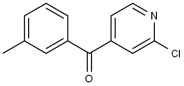(2-Chloro-4-pyridinyl)(3-methylphenyl)methanone Structure