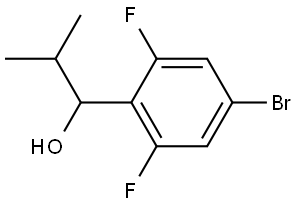 1-(4-bromo-2,6-difluorophenyl)-2-methylpropan-1-ol Struktur