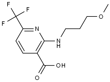 2-[(3-Methoxypropyl)amino]-6-(trifluoromethyl)-3-pyridinecarboxylic acid Structure