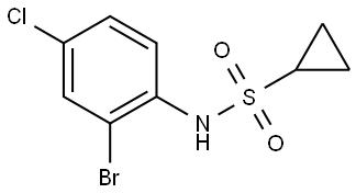 N-(2-Bromo-4-chlorophenyl)cyclopropanesulfonamide Struktur