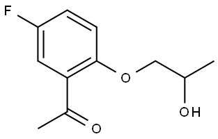 1-[5-Fluoro-2-(2-hydroxypropoxy)phenyl]ethanone Structure