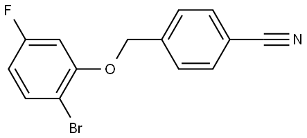 4-((2-bromo-5-fluorophenoxy)methyl)benzonitrile 结构式