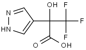 3,3,3-Trifluoro-2-hydroxy-2-(1H-pyrazol-4-yl)propanoic acid Struktur