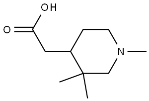 2-(1,3,3-Trimethylpiperidin-4-yl)acetic acid Struktur