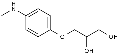 1,2-Propanediol, 3-[4-(methylamino)phenoxy]- Structure