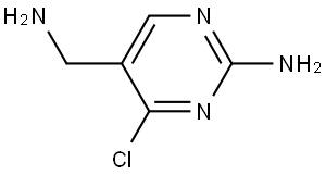5-(Aminomethyl)-4-chloropyrimidin-2-amine Struktur