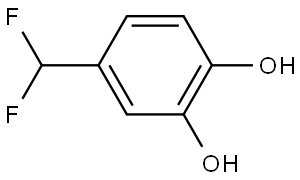 4-(Difluoromethyl)benzene-1,2-diol Struktur