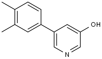 5-(3,4-Dimethylphenyl)-3-pyridinol 结构式
