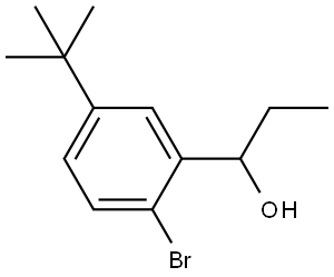 2-Bromo-5-(1,1-dimethylethyl)-α-ethylbenzenemethanol Structure