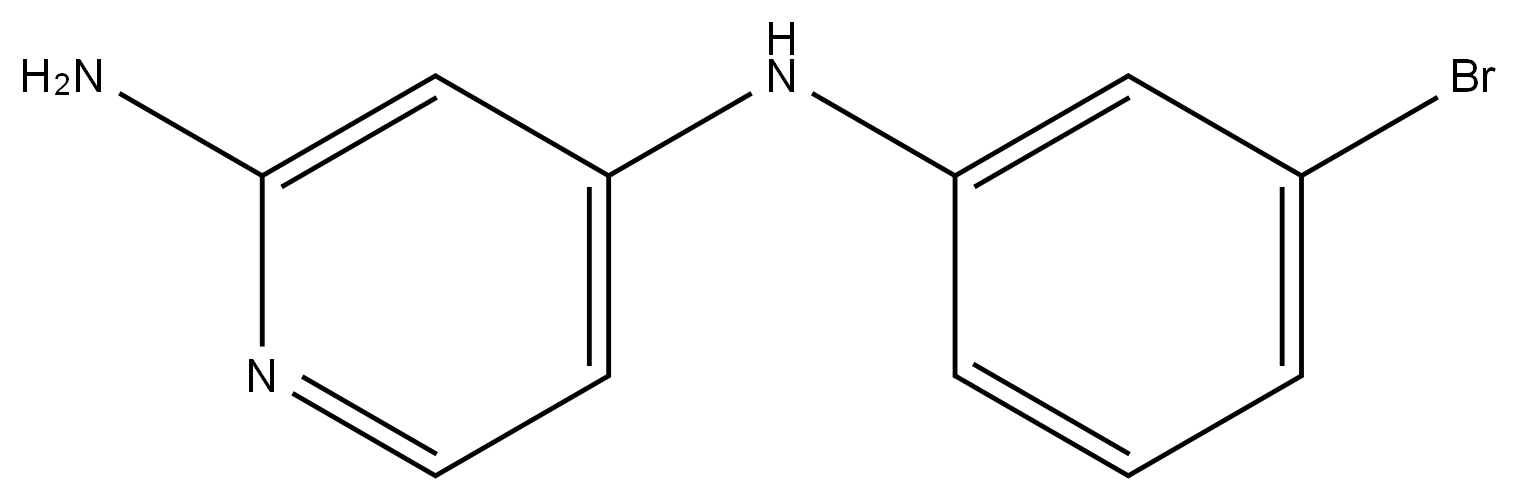 2,4-Pyridinediamine, N4-(3-bromophenyl)-,1565736-43-7,结构式