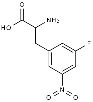 2-AMINO-3-(3-FLUORO-5-NITROPHENYL)PROPANOIC ACID 结构式