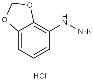 Hydrazine, 1,3-benzodioxol-4-yl-, hydrochloride (1:1) Struktur
