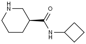 (3S)-N-cyclobutylpiperidine-3-carboxamide 结构式