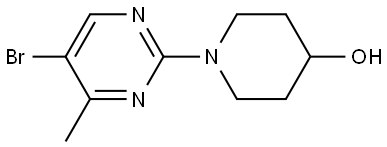 1-(5-bromo-4-methylpyrimidin-2-yl)piperidin-4-ol Struktur