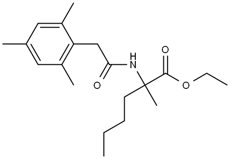 乙基 2-(2-三甲苯基乙酰胺基)-2-甲基己酸酯,158297-74-6,结构式