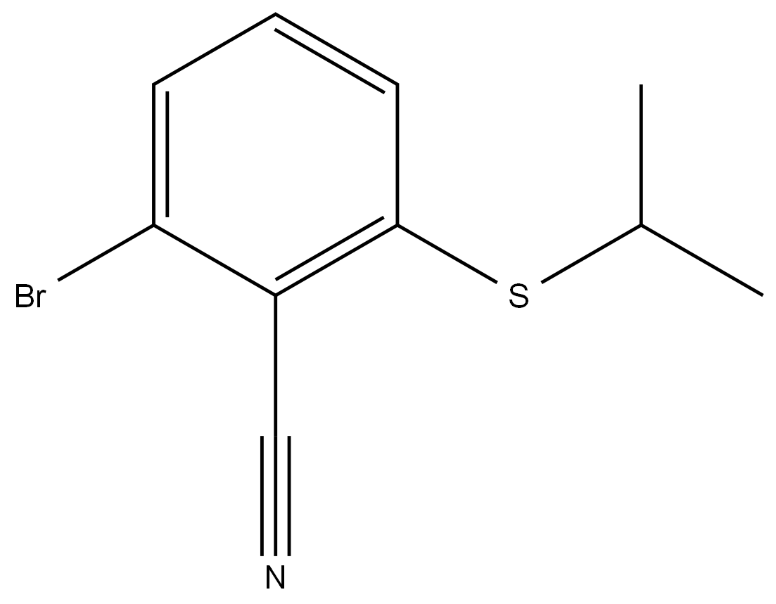 2-Bromo-6-[(1-methylethyl)thio]benzonitrile Structure