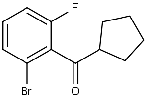 (2-Bromo-6-fluorophenyl)cyclopentylmethanone Structure