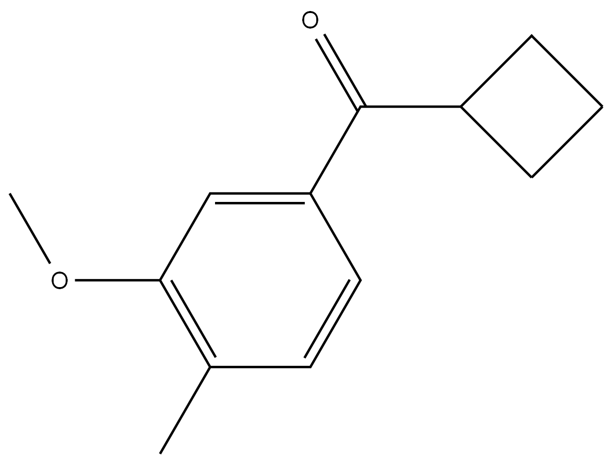 Cyclobutyl(3-methoxy-4-methylphenyl)methanone,1593787-60-0,结构式