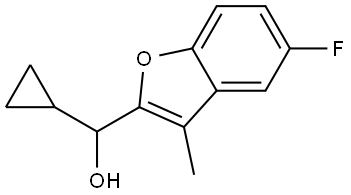 cyclopropyl(5-fluoro-3-methylbenzofuran-2-yl)methanol Structure
