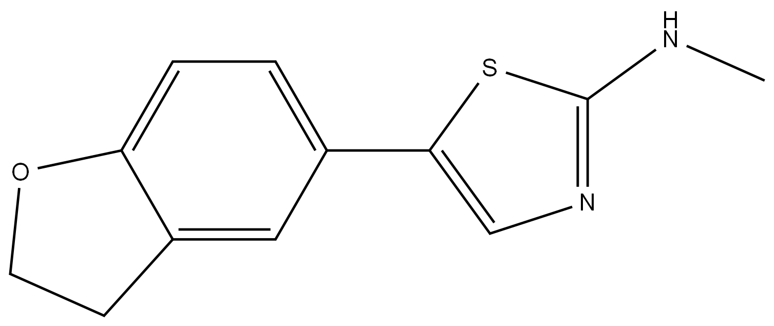 5-(2,3-dihydrobenzofuran-5-yl)-N-methylthiazol-2-amine,1601820-00-1,结构式