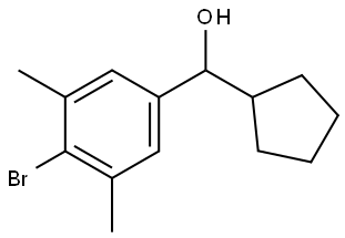 4-Bromo-α-cyclopentyl-3,5-dimethylbenzenemethanol Structure