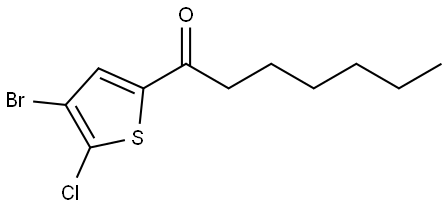 1-(4-Bromo-5-chloro-2-thienyl)-1-heptanone, 1602668-61-0, 结构式