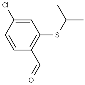 4-Chloro-2-[(1-methylethyl)thio]benzaldehyde,1602689-16-6,结构式