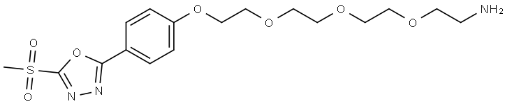 4-(5-(methylsulfonyl)-1,3,4-oxadiazol-2-yl)phenoxy-PEG4-amine Structure