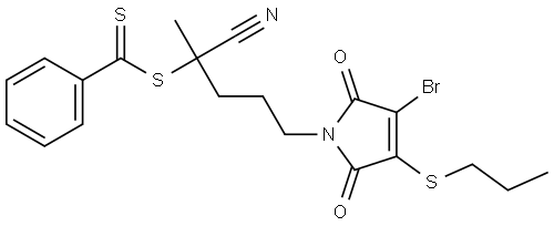 5-(3-bromo-2,5-dioxo-4-(propylthio)-2,5-dihydro-1H-pyrrol-1-yl)-2-cyanopentan-2-yl benzodithioate