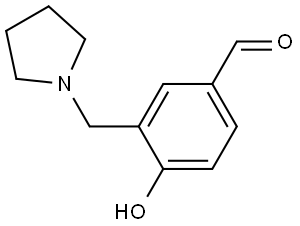 Benzaldehyde, 4-hydroxy-3-(1-pyrrolidinylmethyl)- Struktur