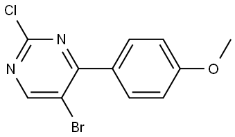 5-bromo-2-chloro-4-(4-methoxyphenyl)pyrimidine 结构式
