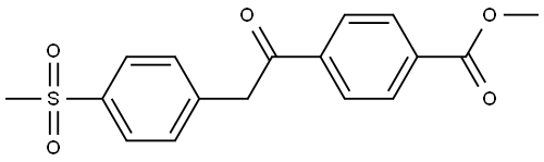 methyl 4-[2-(4-methylsulfonylphenyl)acetyl]benzoate 结构式