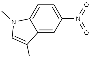 3-iodo-1-methyl-5-nitro-1H-indole Struktur