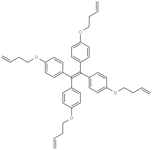 1,1,2,2-tetrakis(4-(((E)-but-1-en-1-yl)oxy)phenyl)ethene Structure