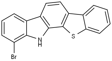 12H-[1]苯并噻吩并[2,3-A]咔唑,1-溴-, 1628066-87-4, 结构式