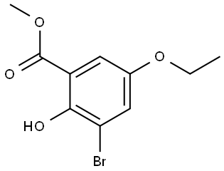 Methyl 3-bromo-5-ethoxy-2-hydroxybenzoate Structure