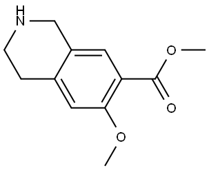 Methyl 6-methoxy-1,2,3,4-tetrahydroisoquinoline-7-carboxylate Struktur