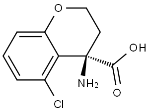 (R)-4-Amino-5-chloro-3,4-dihydro-2H-1-benzopyran-4-carboxylic acid Structure