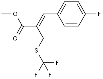 (Z)-methyl 3-(4-fluorophenyl)-2-(((trifluoromethyl)thio)methyl)acrylate,1636889-45-6,结构式