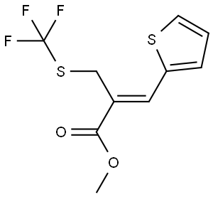(Z)-methyl 3-(thiophen-2-yl)-2-(((trifluoromethyl)thio)methyl)acrylate Structure