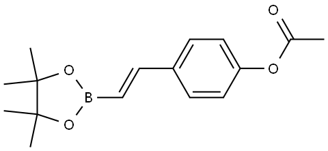 Phenol, 4-[(1E)-2-(4,4,5,5-tetramethyl-1,3,2-dioxaborolan-2-yl)ethenyl]-, 1-acetate Struktur
