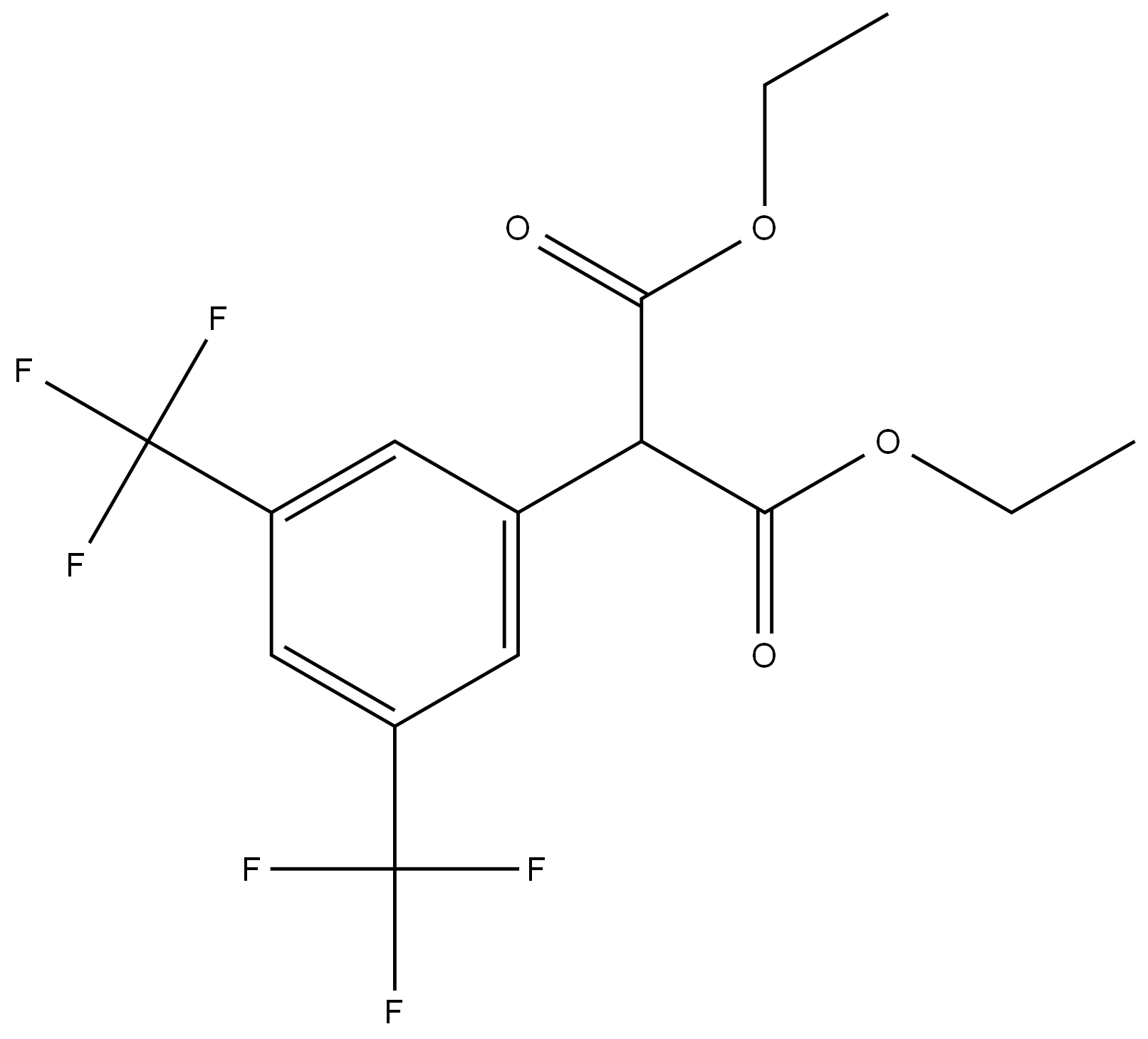 diethyl 2-(3,5-bis(trifluoromethyl)phenyl)malonate 结构式