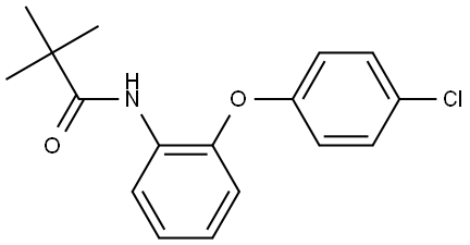Propanamide, N-[2-(4-chlorophenoxy)phenyl]-2,2-dimethyl- Structure
