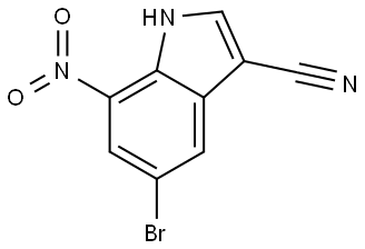 5-bromo-7-nitro-1H-indole-3-carbonitrile Structure